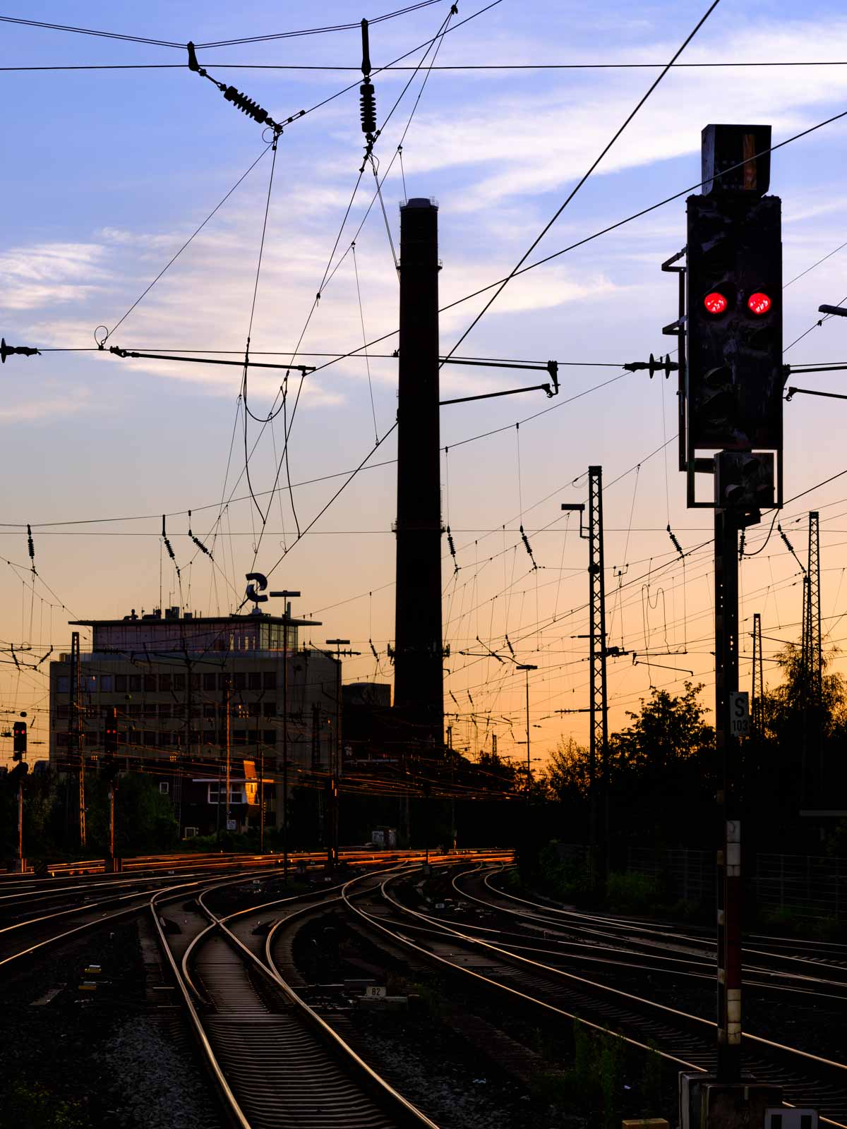 Railway romance at Bielefeld main station on 1 August 2020 in the morning at 6 am (Bielefeld, Germany).