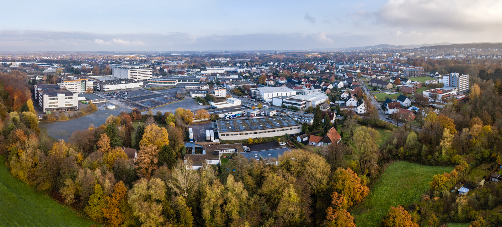 Aerial photograph of Bielefeld-Stieghorst in November 2019.