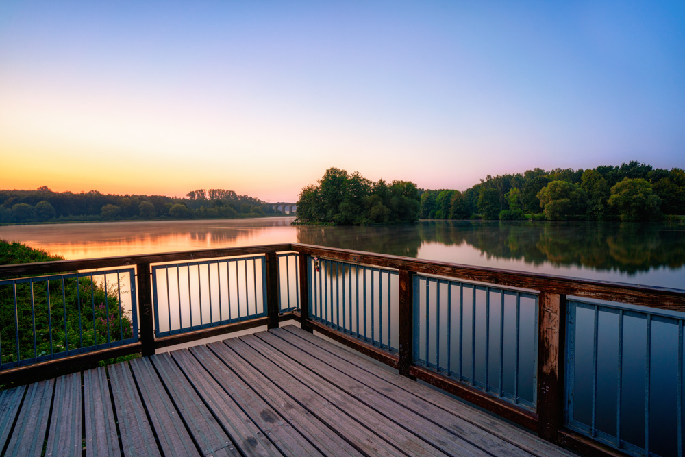 Sunrise at the Obersee (Bielefeld, Germany)