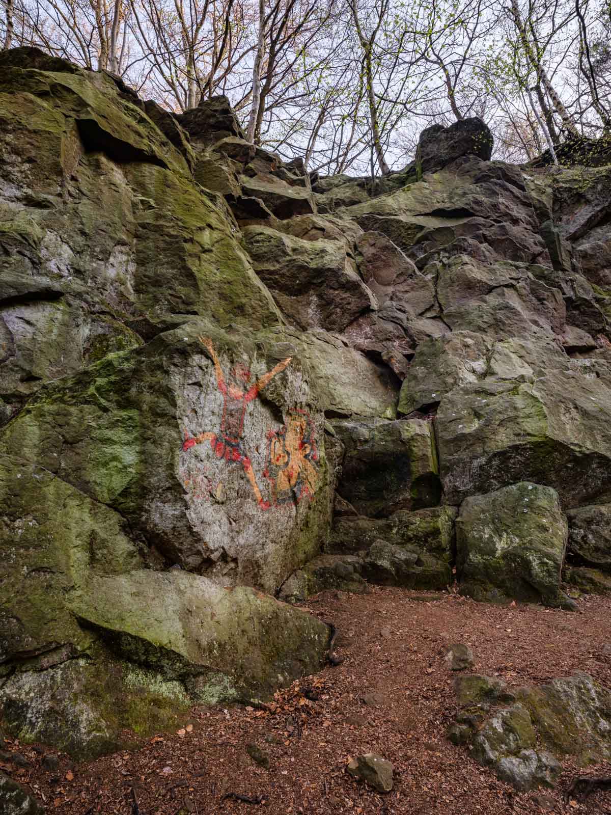 Old quarry in the Teutoburg Forest ('Halleluja' quarry) near Bielefeld (Germany).