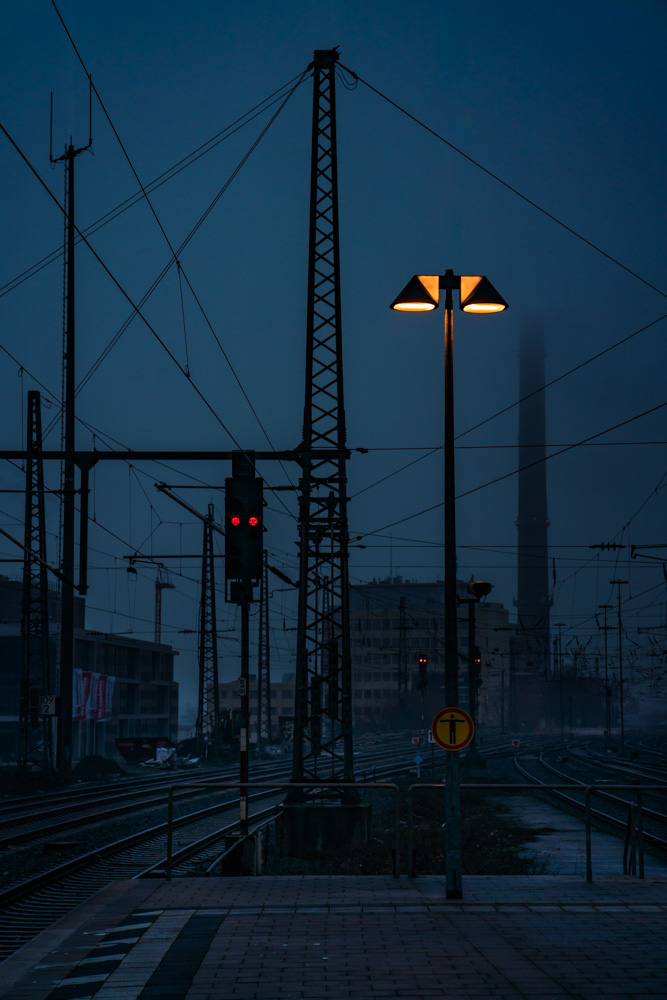 Railway platform at Bielefeld main station