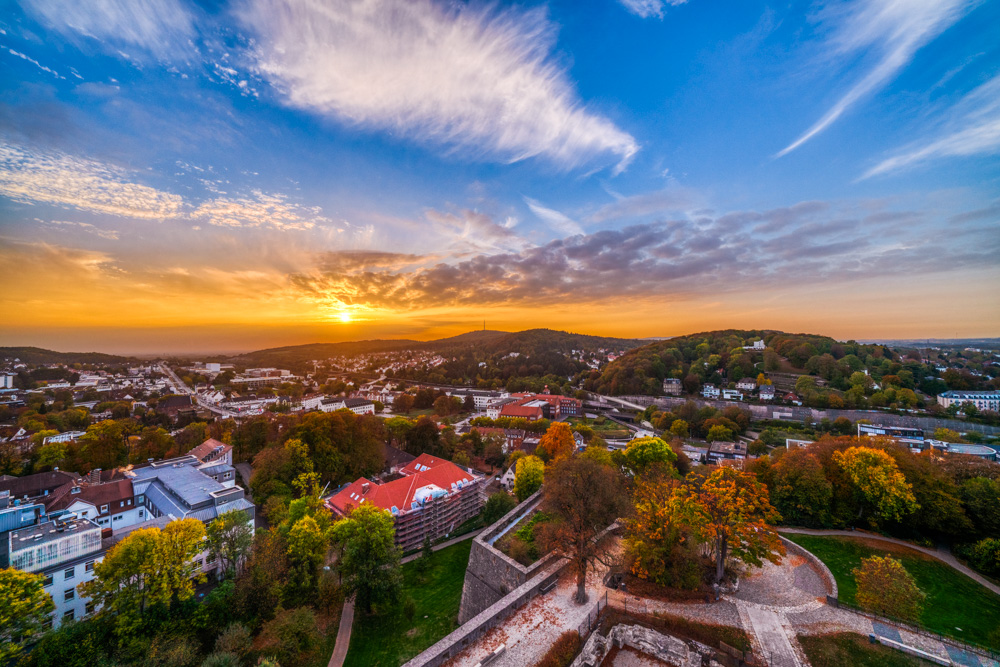 Sunset over Bielefeld - October 19, 2018