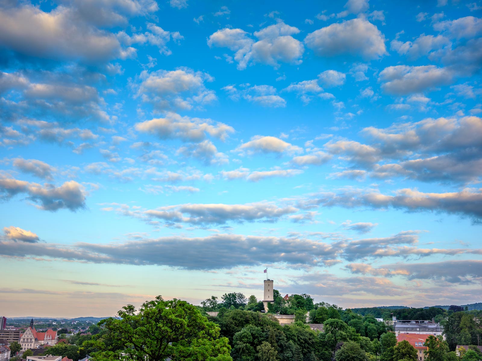 Clouds at 'Sparrenburg' castle (Bielefeld, Germany).