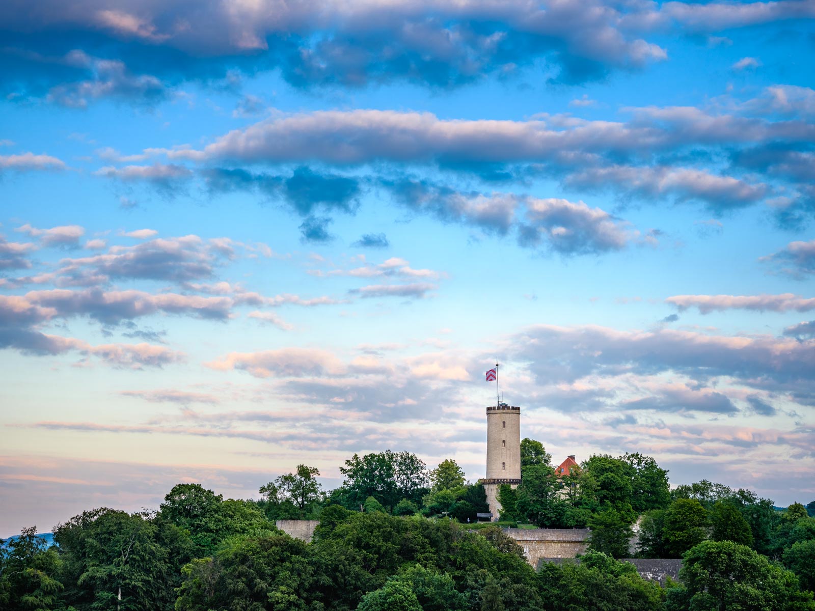 Clouds at 'Sparrenburg' castle (Bielefeld, Germany).