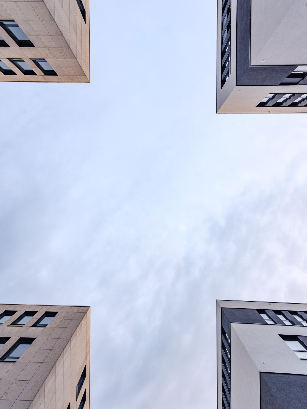 Cross - office buildings at 'Herforder Straße' in July 2020 (Bielefeld, Germany)