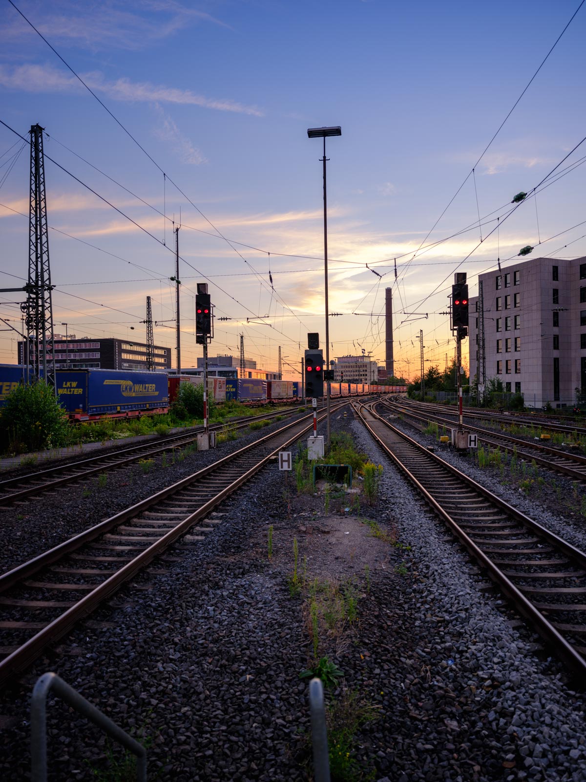 Railway romance at Bielefeld main station on 1 August 2020 in the morning at 6 am (Bielefeld, Germany).