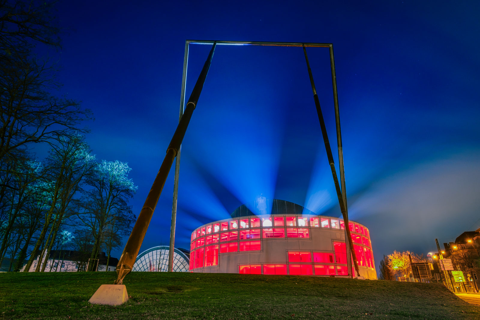 Conference hall (Stadthalle) on December 26, 2020 (Bielefeld, Germany).