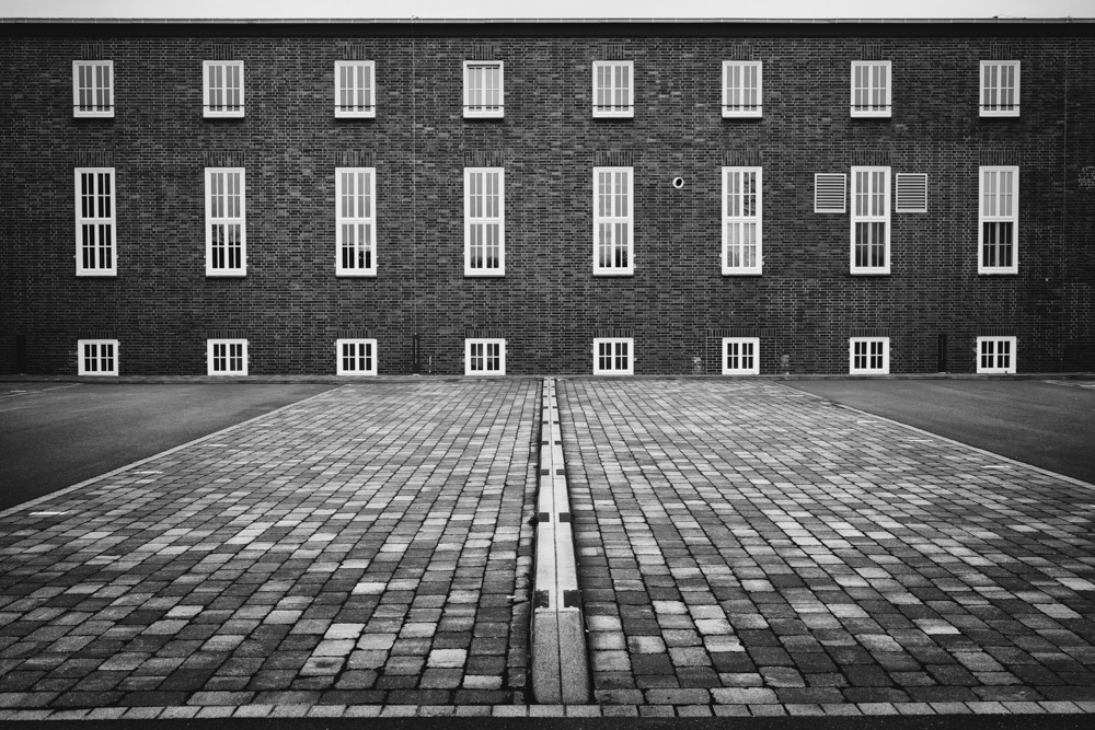 brick facade - old factory building at lenkwerk