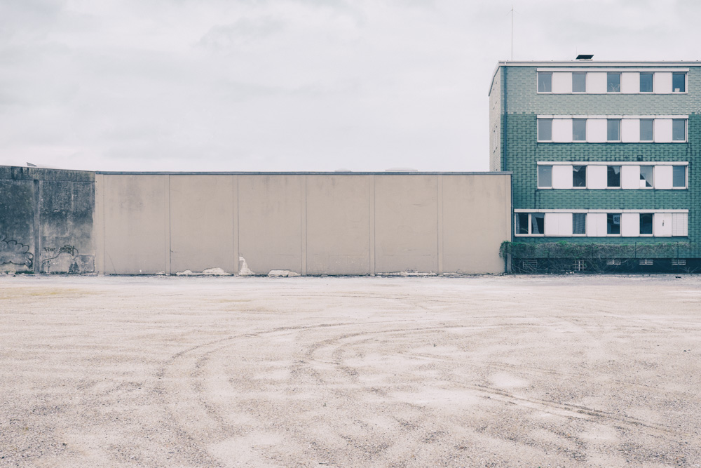 faded green house